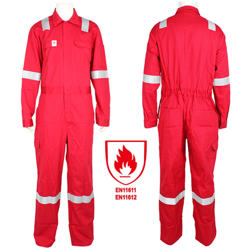 Stock Available Cotton Working Boilersuit Reflective Tape Workwear Men Overalls Fr Flame Resistance Frc Clothing Fire Retardant Coverall for Men