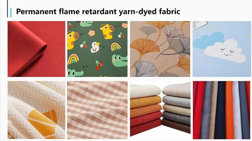 Home Textile Custom Polyester Inherent Fire Retardant Curtain Sofa Fabrics