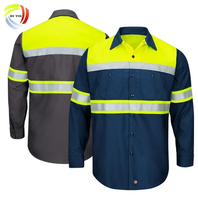 Fr 안전 작업 셔츠 남성용 내화성 정전기 방지 셔츠 도매
